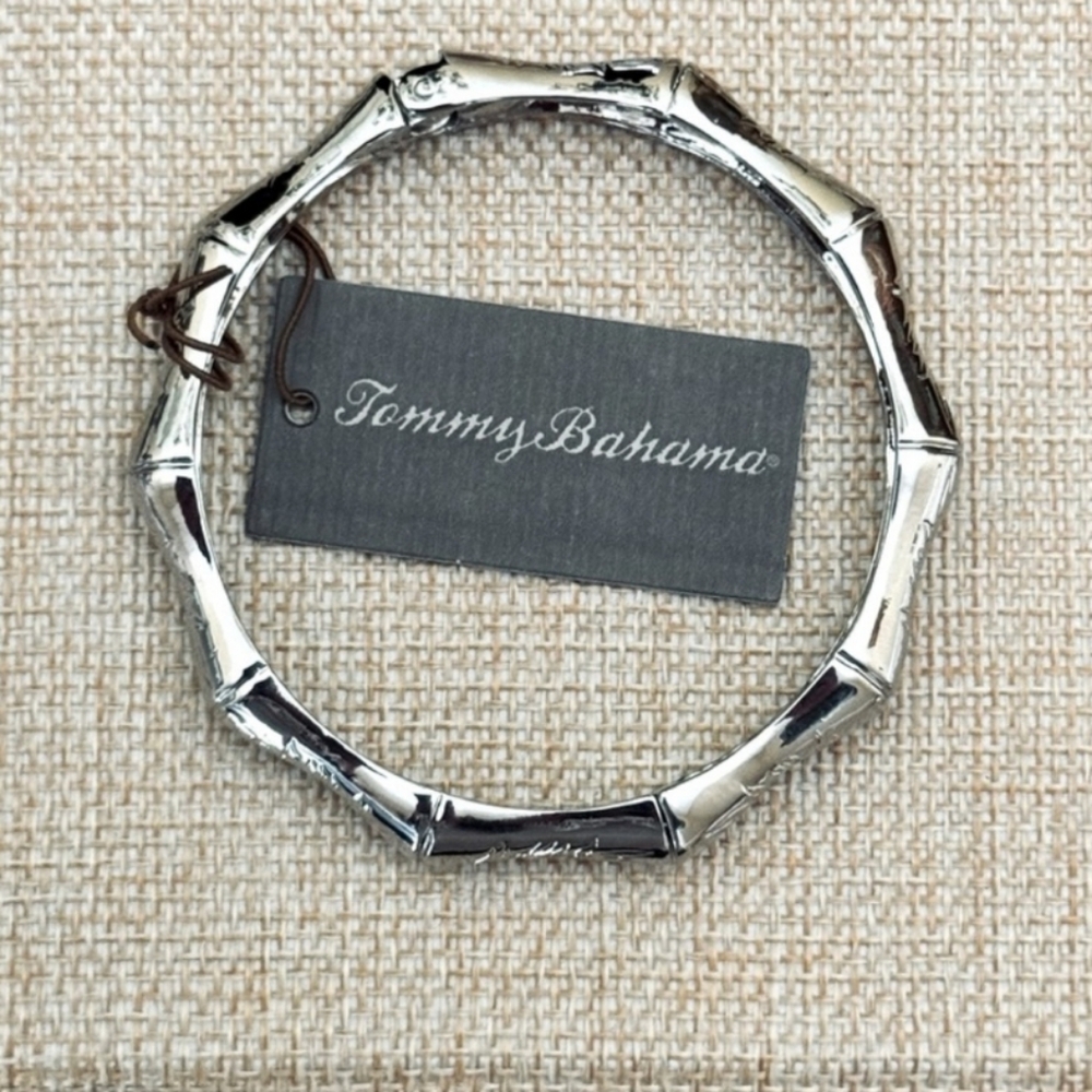 Tommy Bahama Bamboo Leaf Silver Bracelet Nwt - Picture 6 of 7